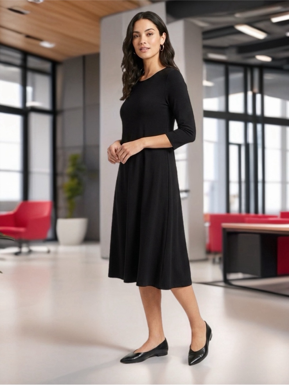Karen Kane Three Quarter Sleeve A-Line
Dress NWT (M)
